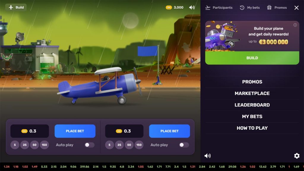 Aviatrix game start screen 